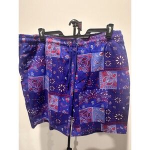 Dogg Supply Snoop‎ Dogg Blue Bandana Patchwork Shorts Mens XXL Casual Streetwear